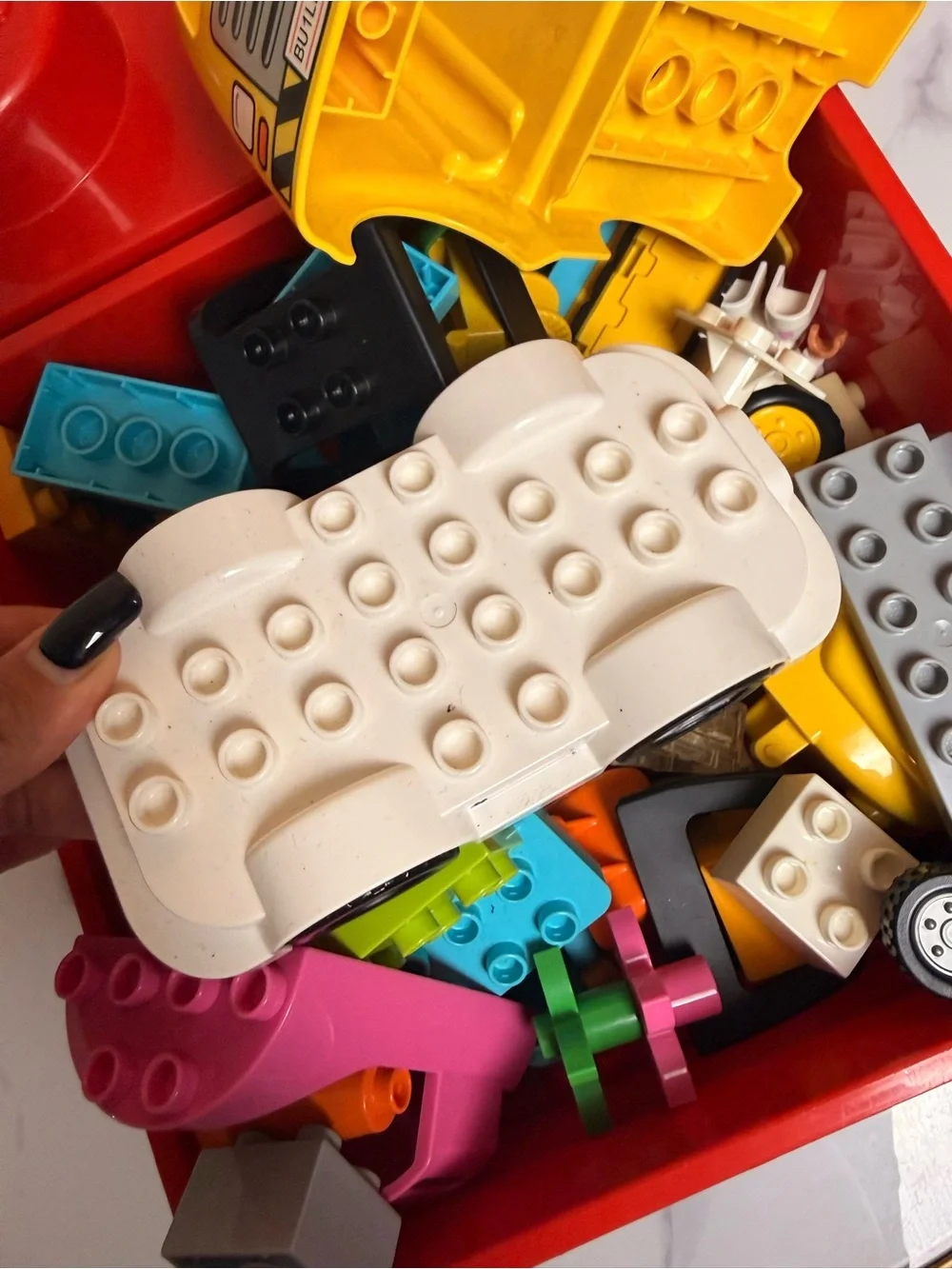 LEGO DUPLO Mixed Lot with Storage Brick, Vehicles, Figures & Building Pieces
